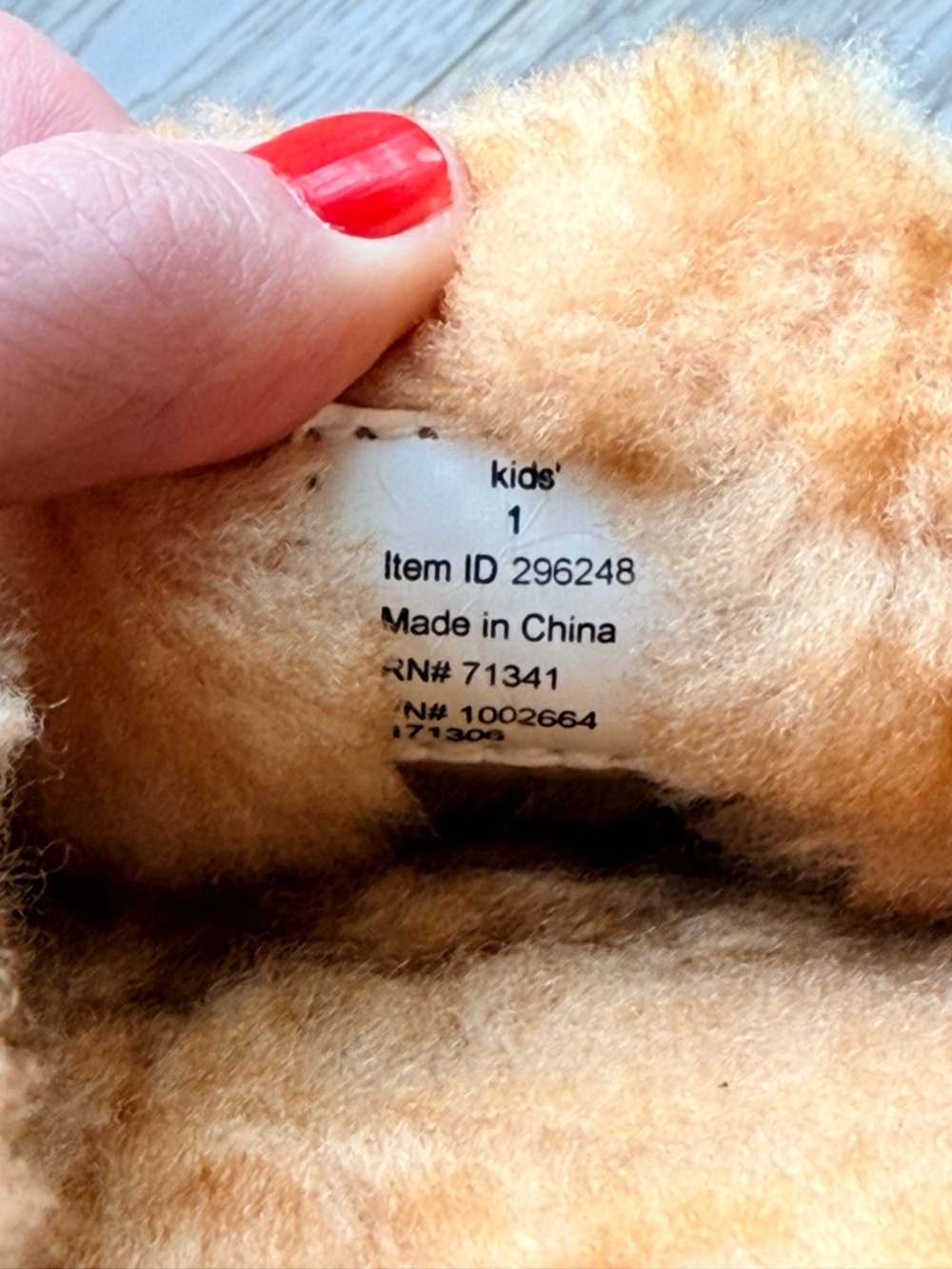 L.L. Bean Kids Brown Suede Moccasin Slippers - Picture 6 of 6